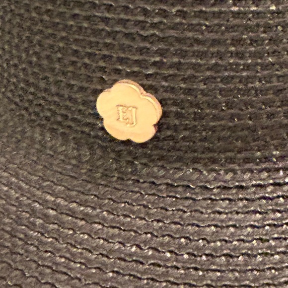 NWOT ERIC JAVITZ Hampton in Original Black Squishee Packable Straw Hat 4” Brim - Picture 4 of 14